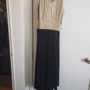 Black and gold formal dress